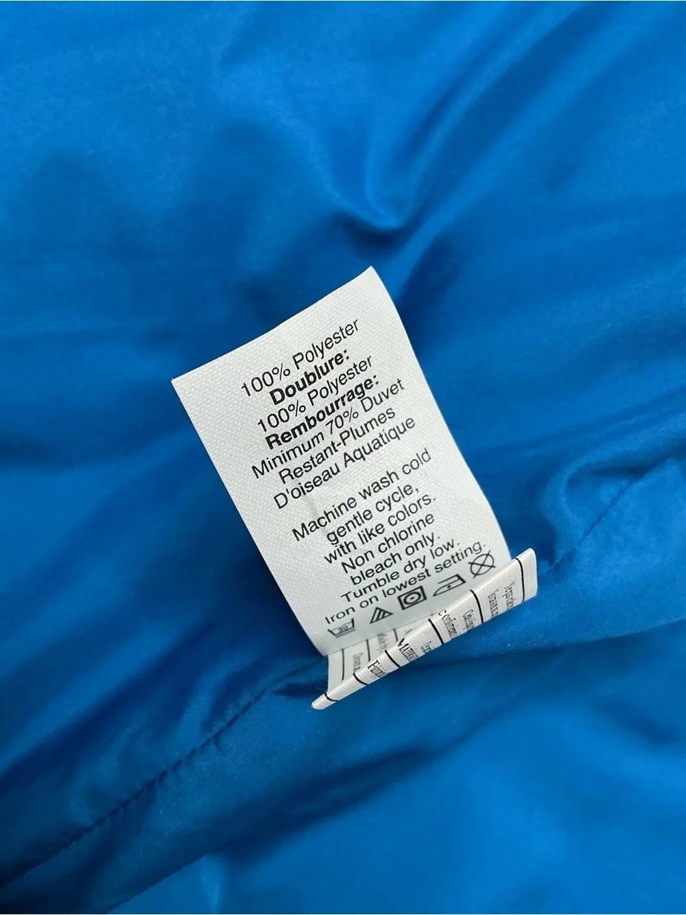 J.Crew Quilted Down Blue Puffer Vest 70% Down Style 02725 Size XL